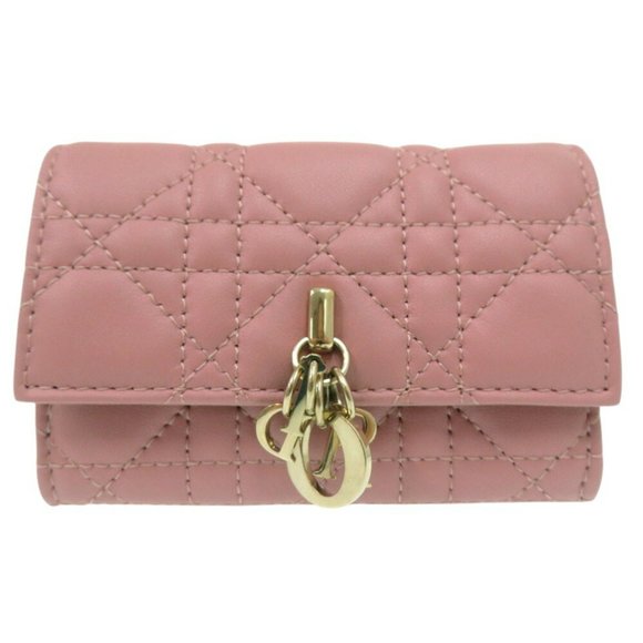 Like new Christian Dior My Glycine Wallet Cannage S5494SNTJ in pink lambskin ... - Picture 1 of 11